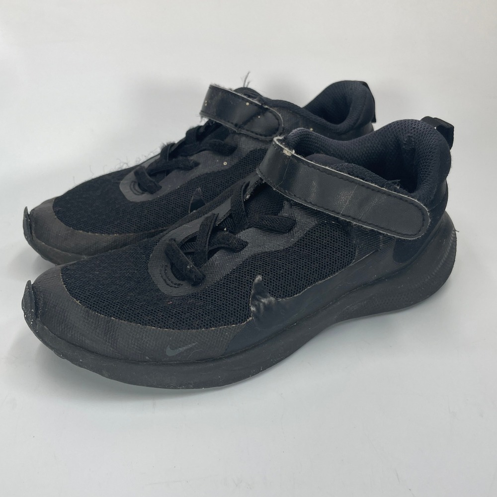 Nike Revolution 6 Next Nature Size 13C Triple Black Kids Shoes FB7164-001